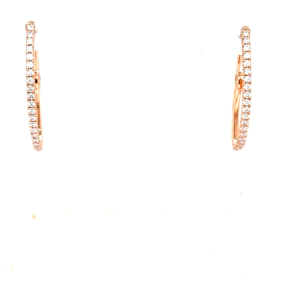 Elegant Pink Diamond Hoop Earrings - ForeverJewels Design Studio 8