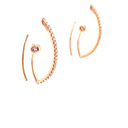 Elegant Pink Diamond Hoop Earrings - ForeverJewels Design Studio 8