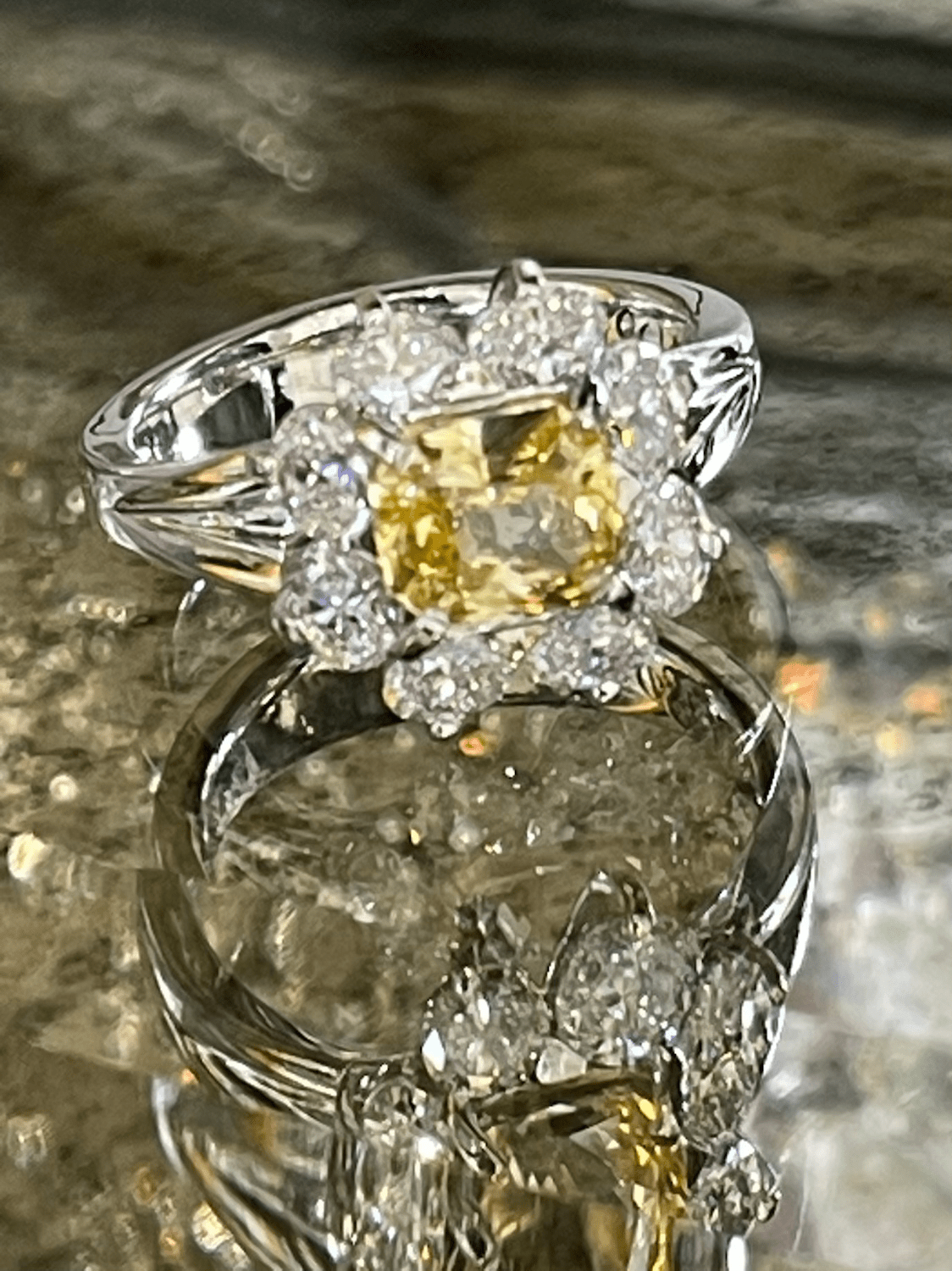 Elegant Yellow Sapphire Diamond Ring - ForeverJewels Design Studio 8