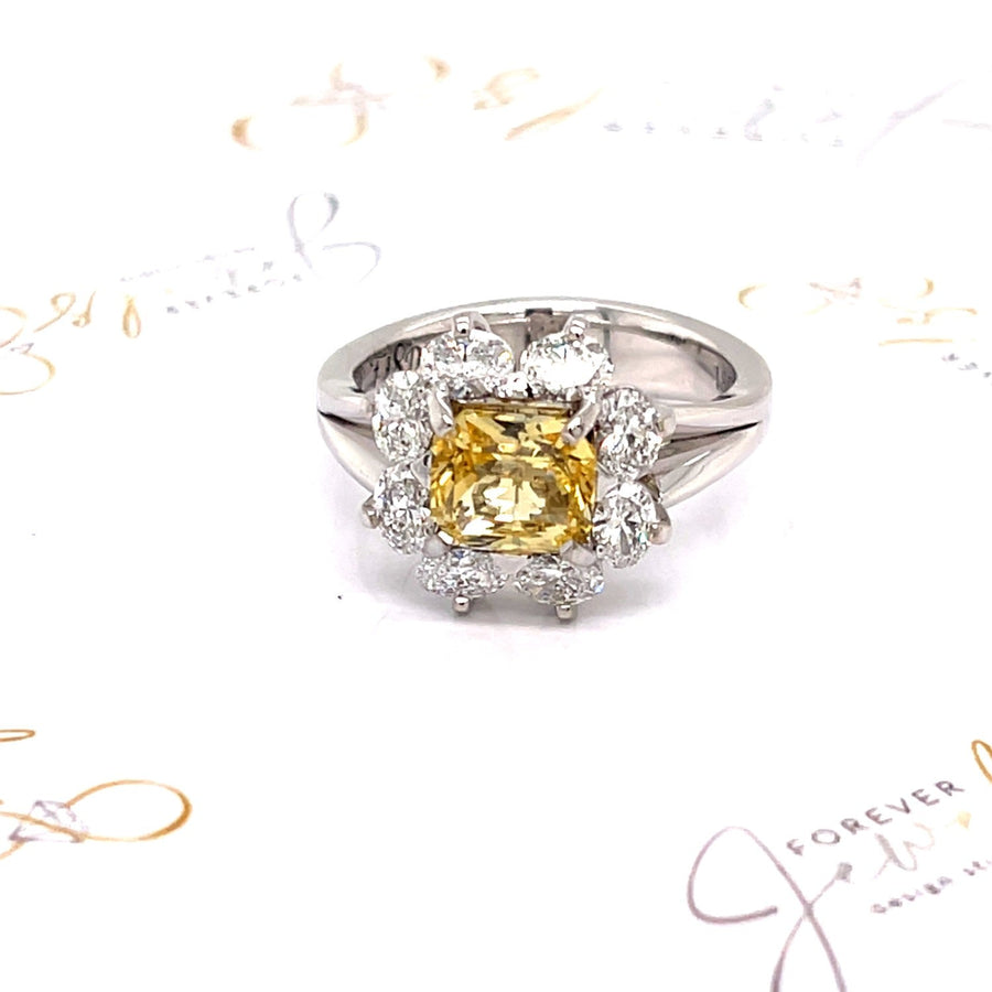 Elegant Yellow Sapphire Diamond Ring - ForeverJewels Design Studio 8