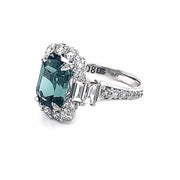 Emerald cut Green Tourmaline &Diamond Ring - ForeverJewels Design Studio 8