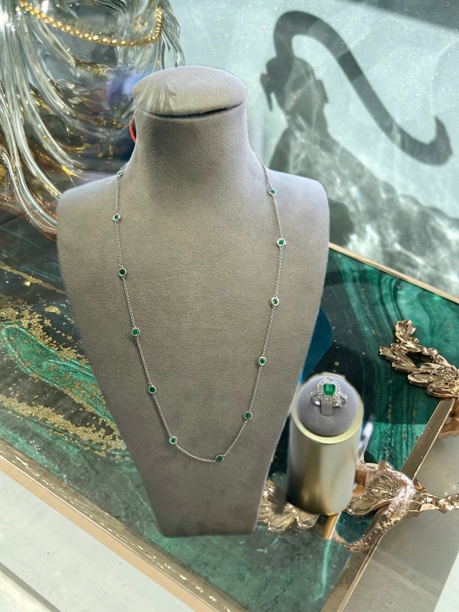 Emeralds by the Yard Necklace - ForeverJewels Design Studio 8