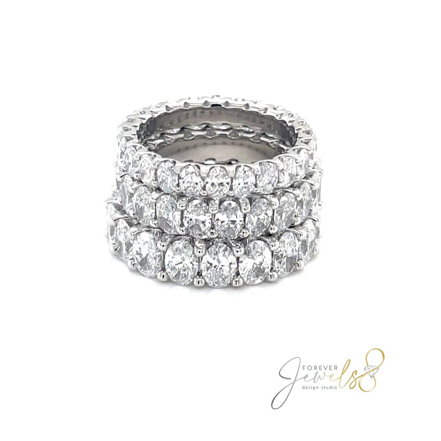 Eternity oval lab Diamonds Ring - ForeverJewels Design Studio 8