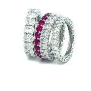 Eternity Ring set with Lab created oval Diamonds - ForeverJewels Design Studio 8