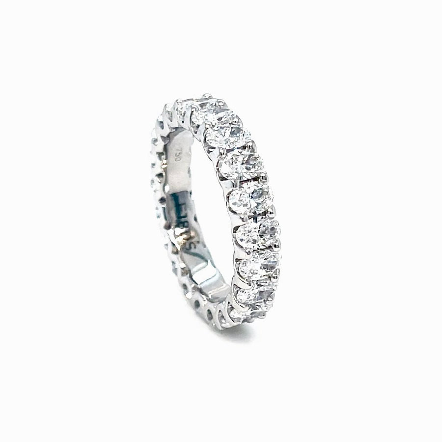 Eternity Ring set with Lab created oval Diamonds - ForeverJewels Design Studio 8