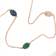 Precious Gemstones Diamond Necklace