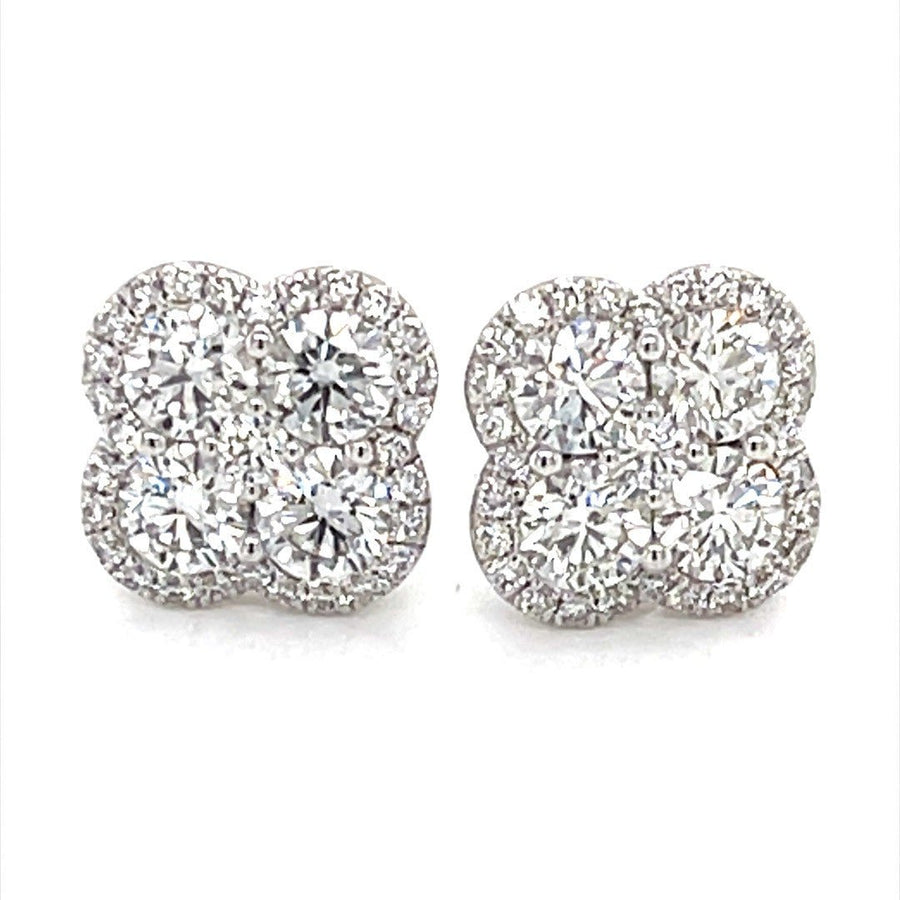 Four leaf clover Diamond studs - ForeverJewels Design Studio 8