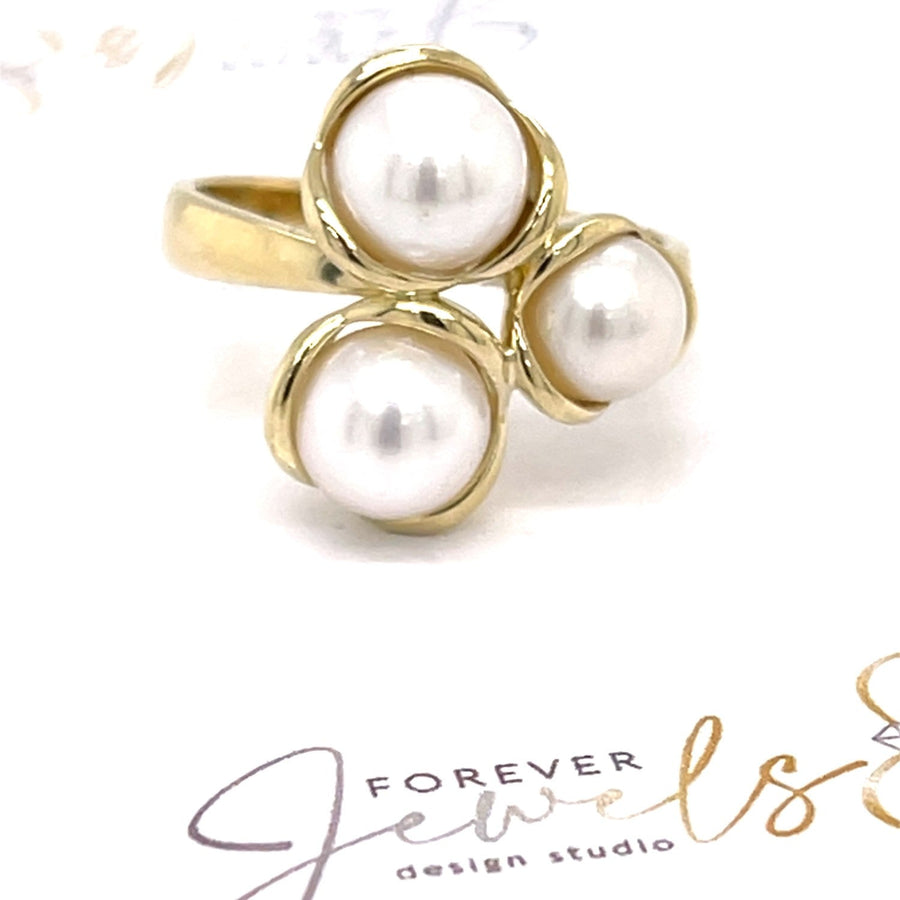 Fresh Water Pearl Yellow gold Ring - ForeverJewels Design Studio 8
