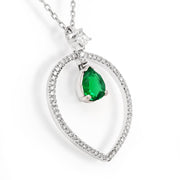 Heart shaped Emerald and Diamond Pendant - ForeverJewels Design Studio 8