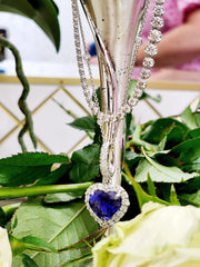 Heart Shaped Tanzanite and Diamond Pendant - ForeverJewels Design Studio 8