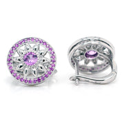 Lavender Pink Sapphire Studs - ForeverJewels Design Studio 8