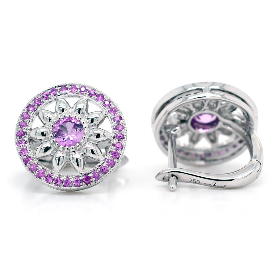 Lavender Pink Sapphire Studs - ForeverJewels Design Studio 8