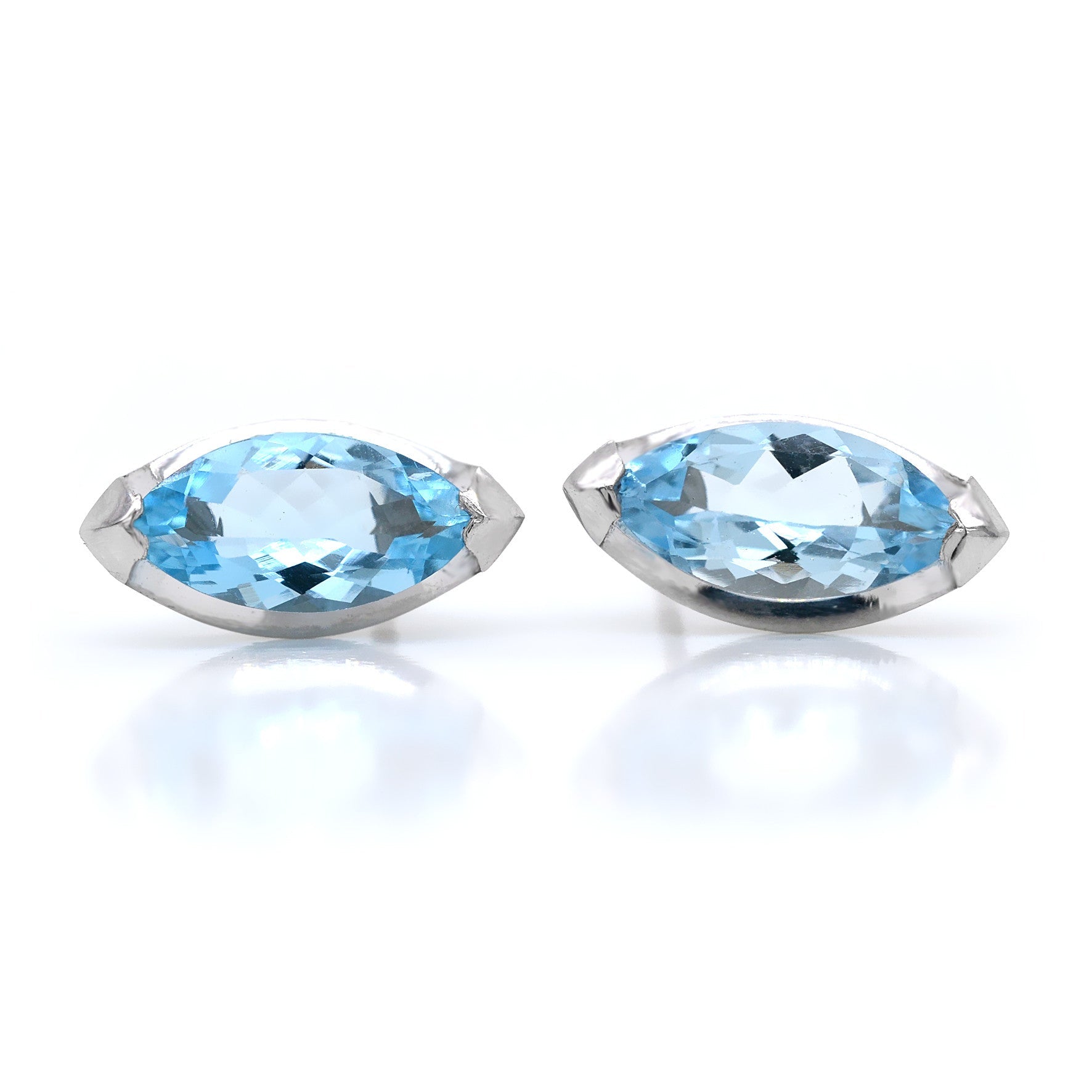 Marquise Aquamarine Studs - ForeverJewels Design Studio 8