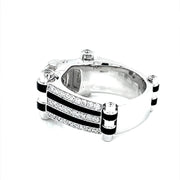 Men White Gold & Onyx Diamond Ring - ForeverJewels Design Studio 8