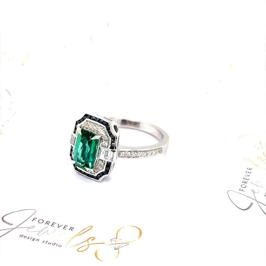 Mint Green Tourmaline and Diamond Ring - ForeverJewels Design Studio 8