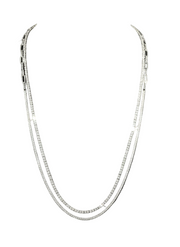 Paperclip Diamond Tennis Necklace
