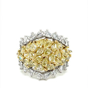 Pear shaped Yellow and White Diamond Ring - ForeverJewels Design Studio 8