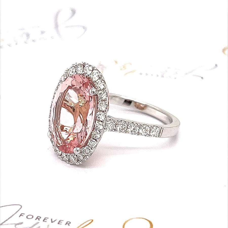 Pink Oval Morganite and Diamond Ring - ForeverJewels Design Studio 8