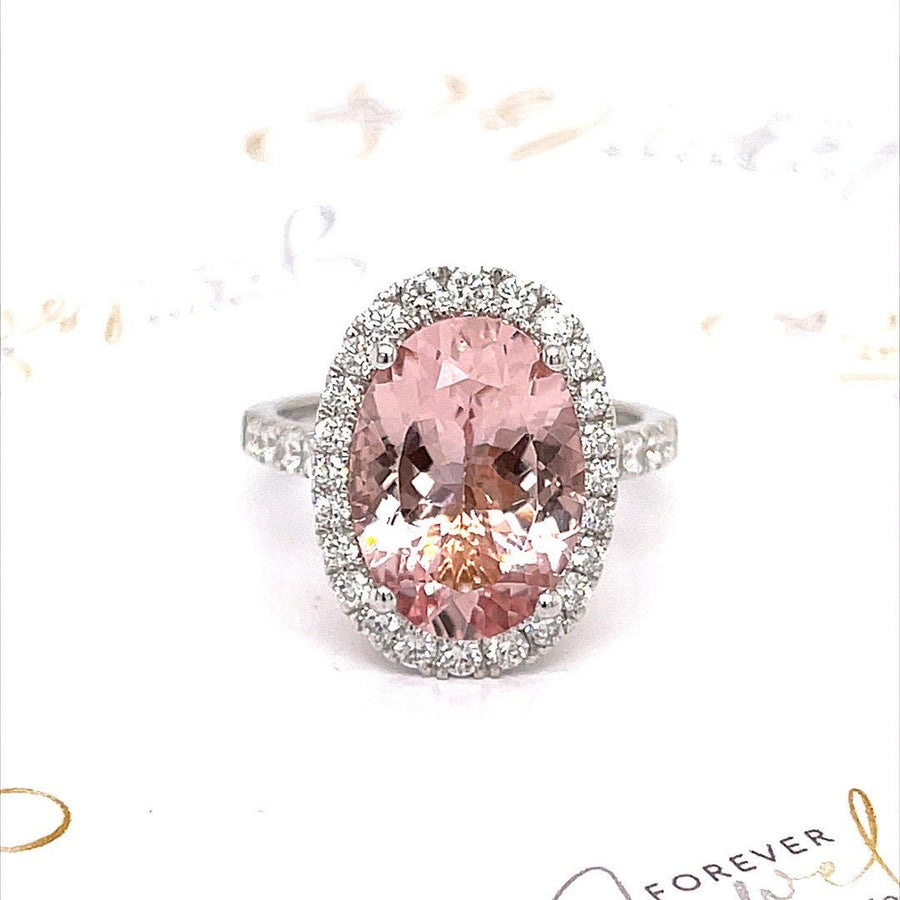 Pink Oval Morganite and Diamond Ring - ForeverJewels Design Studio 8