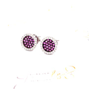 Pink Sapphire Diamond Studs - ForeverJewels Design Studio 8