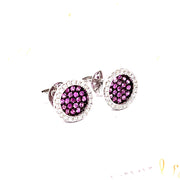 Pink Sapphire Diamond Studs - ForeverJewels Design Studio 8