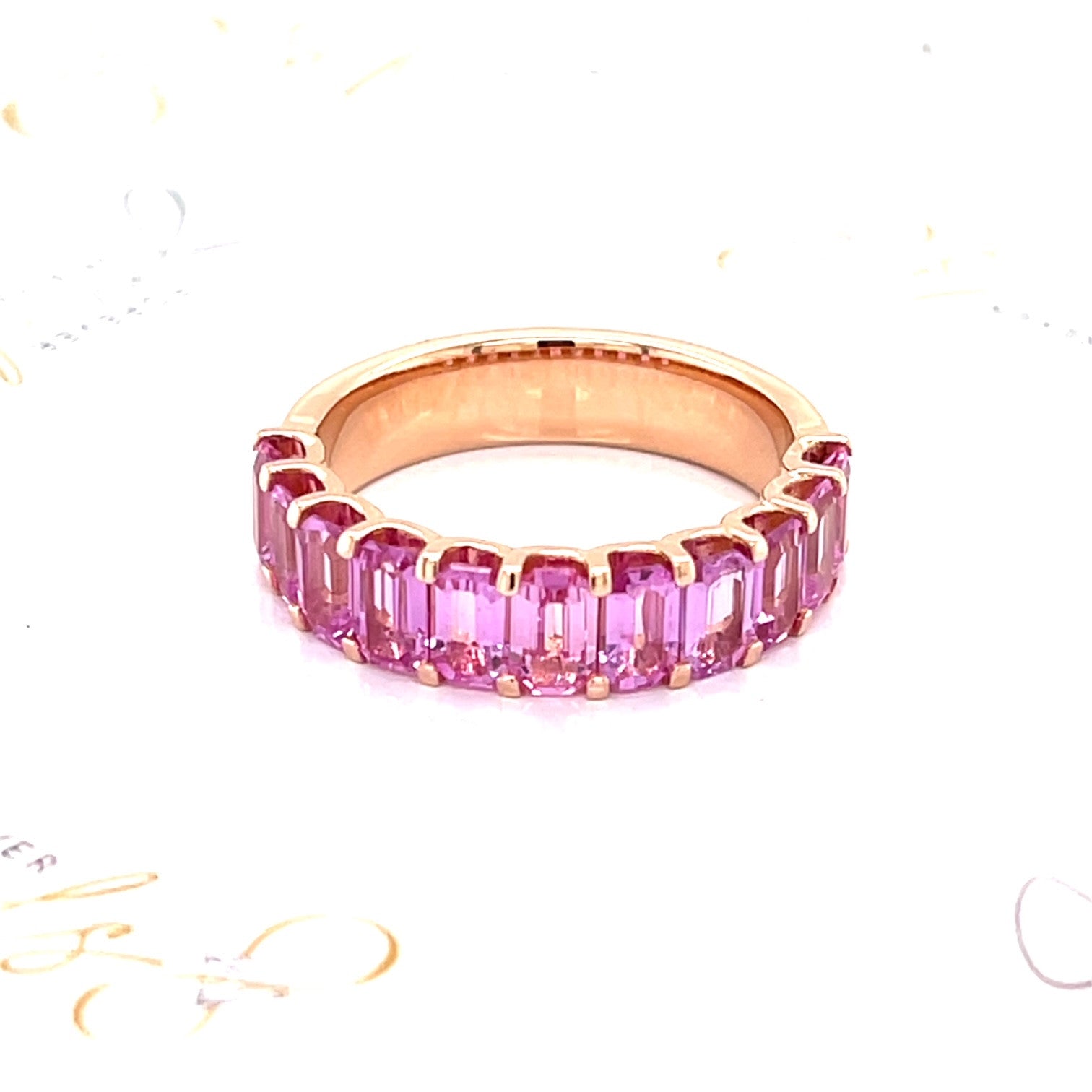 Pink Sapphire Rose Gold Ring - ForeverJewels Design Studio 8