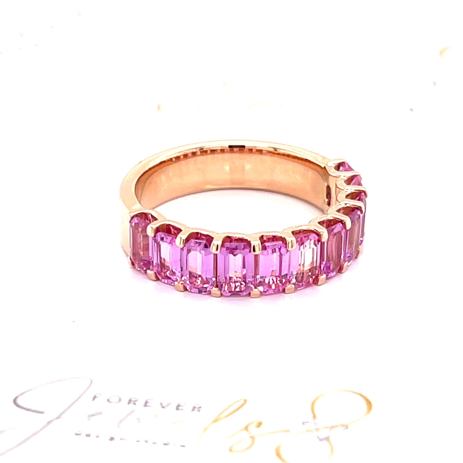 Pink Sapphire Rose Gold Ring - ForeverJewels Design Studio 8