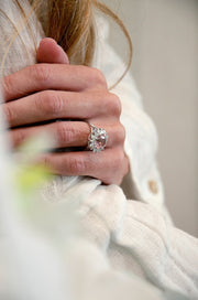 Pink Tourmaline Ring with a Halo of Diamonds - ForeverJewels Design Studio 8