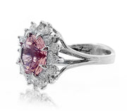 Pink Tourmaline Ring with a Halo of Diamonds - ForeverJewels Design Studio 8