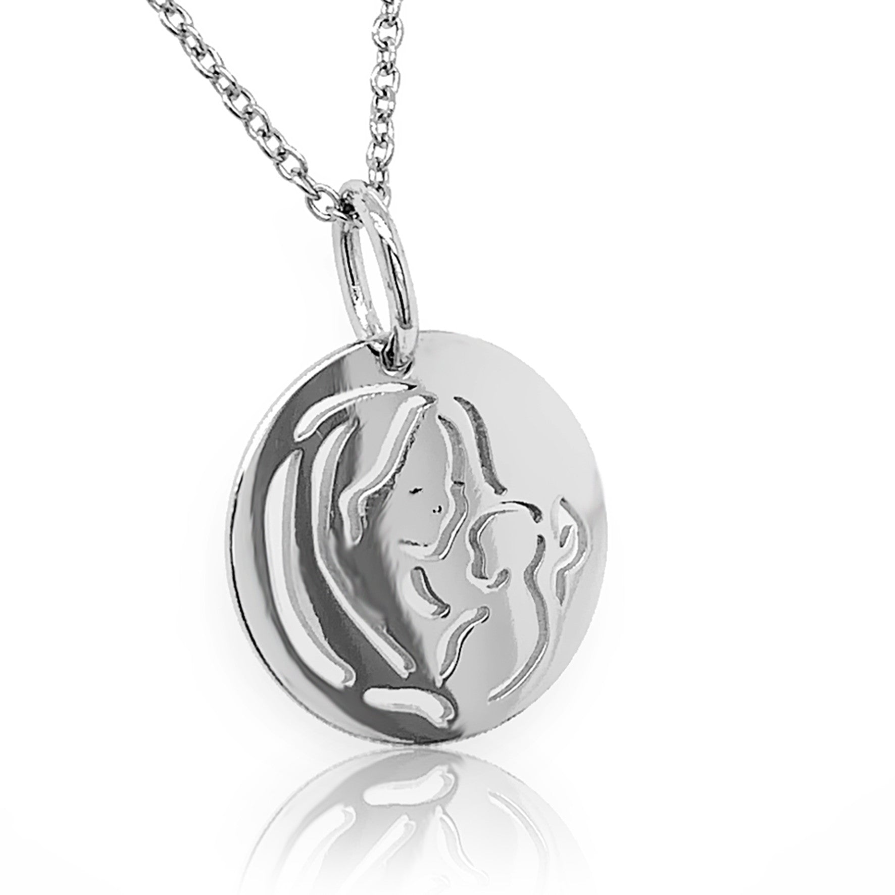 Platinum Mother and Child Pendant - ForeverJewels Design Studio 8