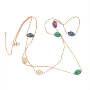 Precious Gemstones Diamond Necklace - ForeverJewels Design Studio 8