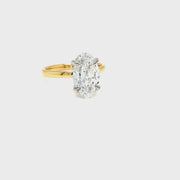 3.20ct Oval Diamond Solitaire Engagement Ring