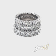 Eternity oval lab 5.26ct Diamonds Ring