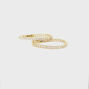 18k yellow gold Pear shaped Diamond Hoops