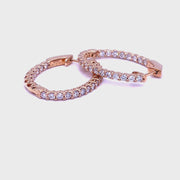 Yellow gold Diamond Hoops