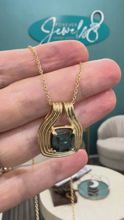 Blue Lagoon 5.62ct 18k yellow gold Necklace