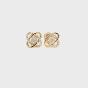 Yellow gold diamond studs