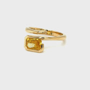 Radiant Fancy yellow diamond Ring