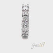 Eternity oval lab 5.26ct Diamonds Ring