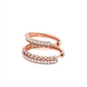 Rose Gold Diamond Hoops - ForeverJewels Design Studio 8