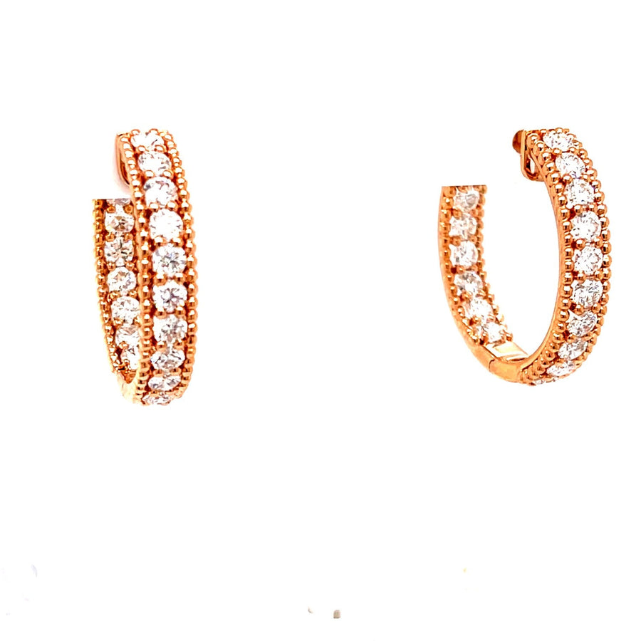 Rose gold Diamond Hoops - ForeverJewels Design Studio 8