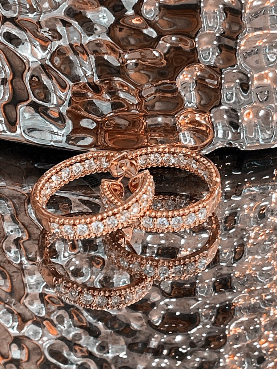 Rose gold Diamond Hoops - ForeverJewels Design Studio 8