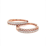 Rose Gold Diamond Hoops - ForeverJewels Design Studio 8