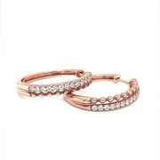 Rose Gold Diamond Hoops - ForeverJewels Design Studio 8