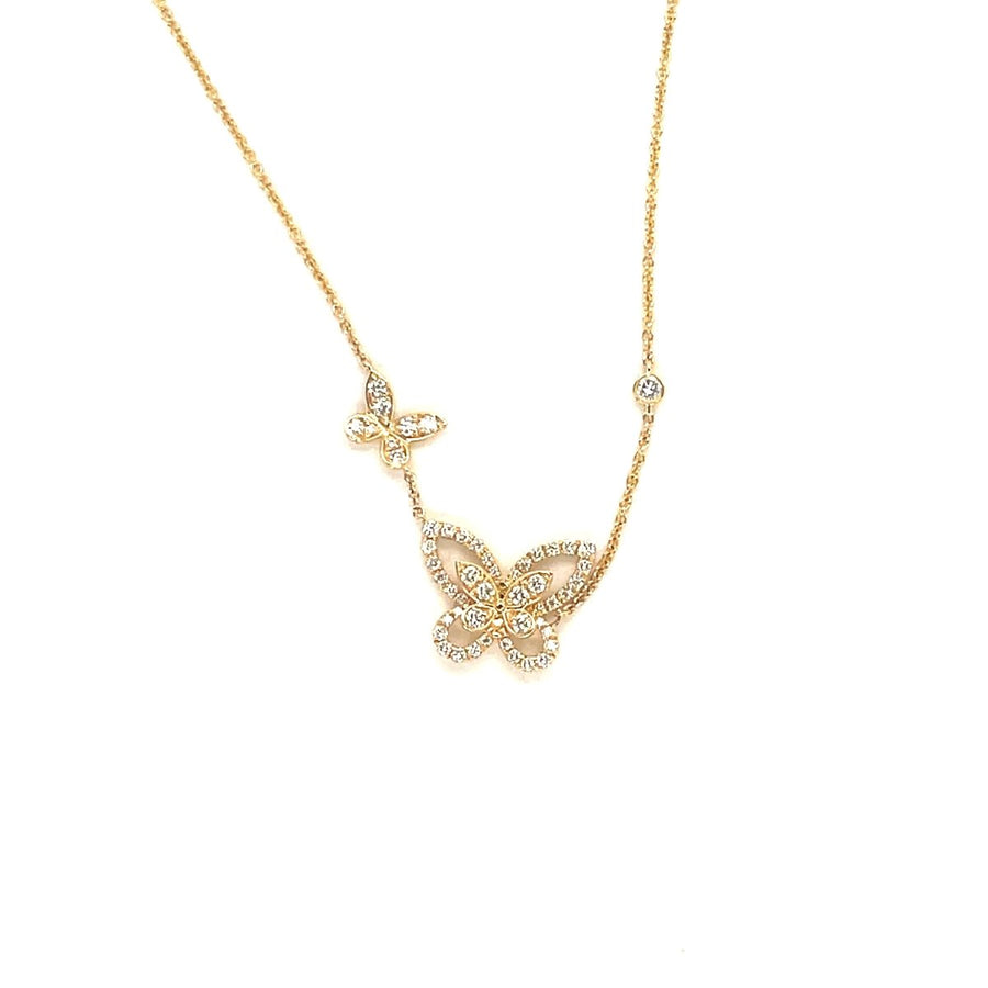 Rose gold Diamond set Butterfly Necklace - ForeverJewels Design Studio 8