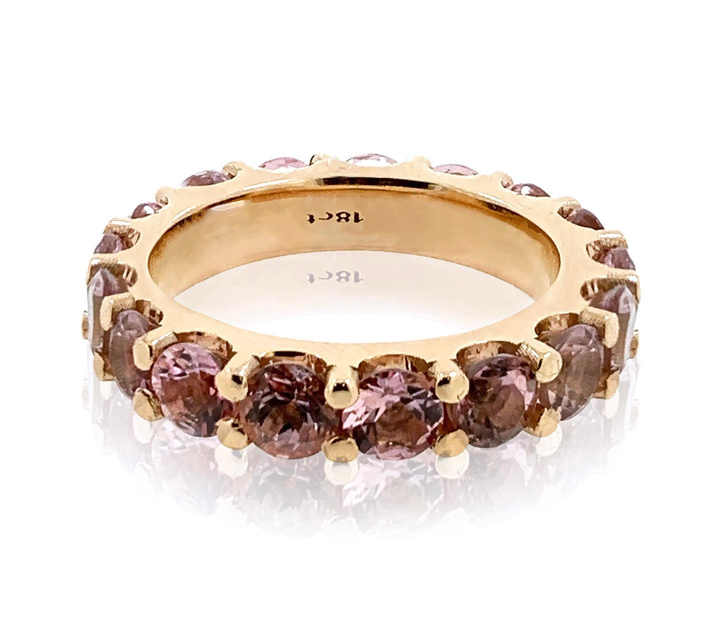 Rose Gold Pink Tourmaline Eternity Band - ForeverJewels Design Studio 8