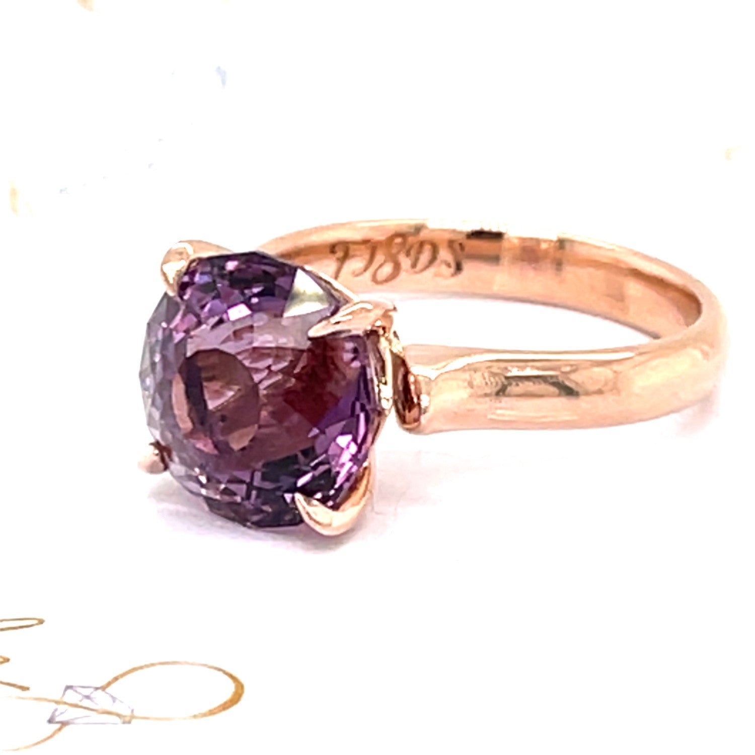 Rose Gold Purple Amethyst Ring - ForeverJewels Design Studio 8