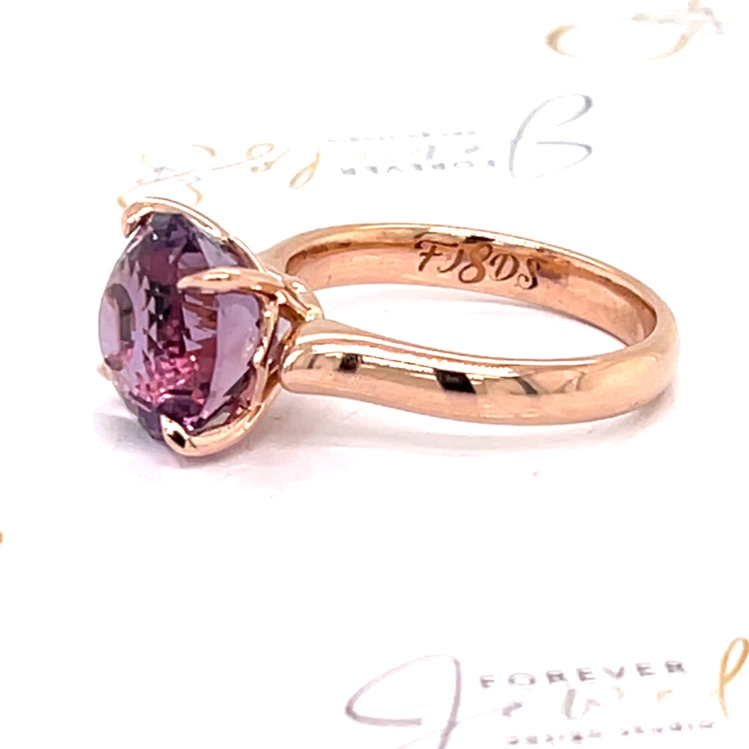 Rose Gold Purple Amethyst Ring - ForeverJewels Design Studio 8