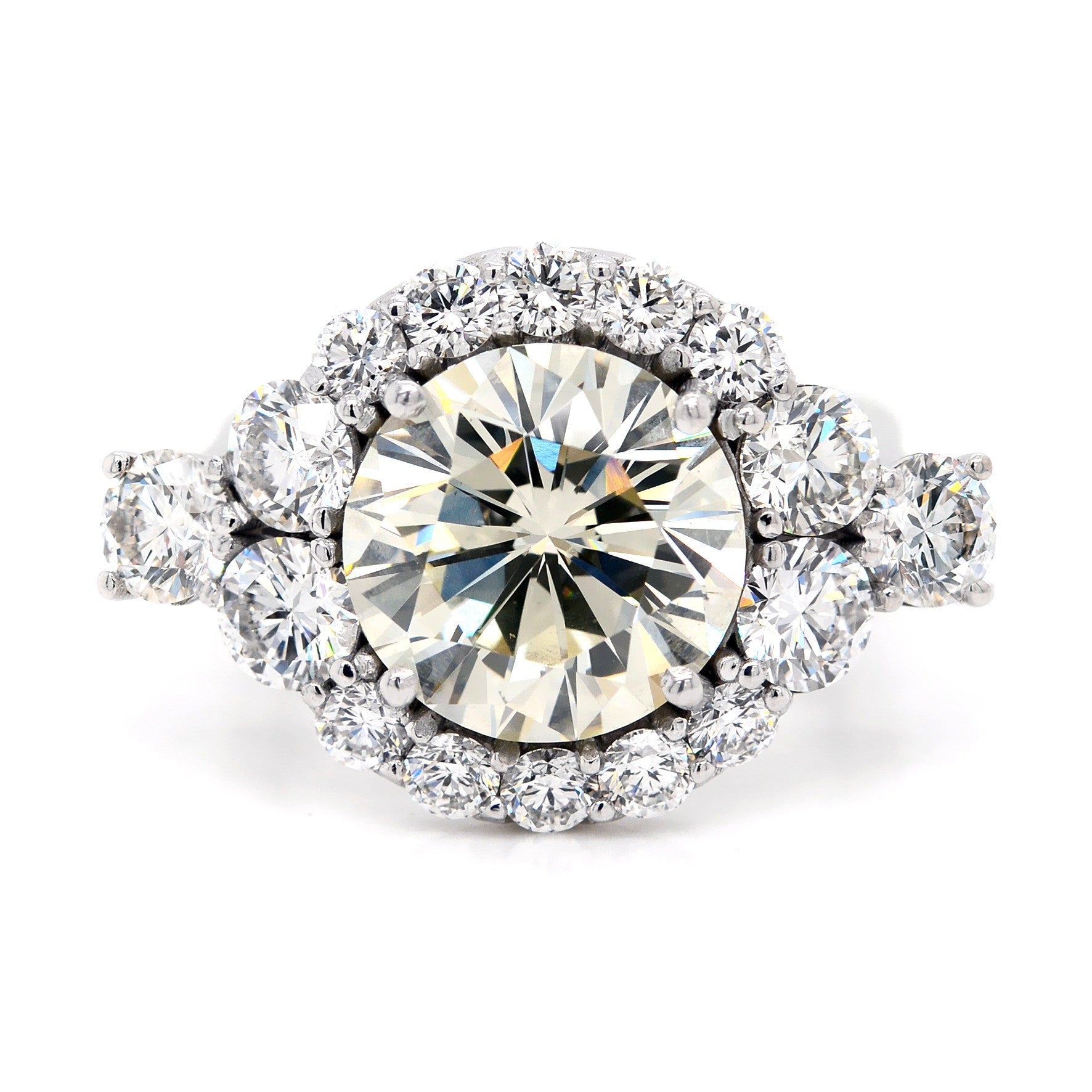 Round Diamond Halo Engagement Ring - ForeverJewels Design Studio 8