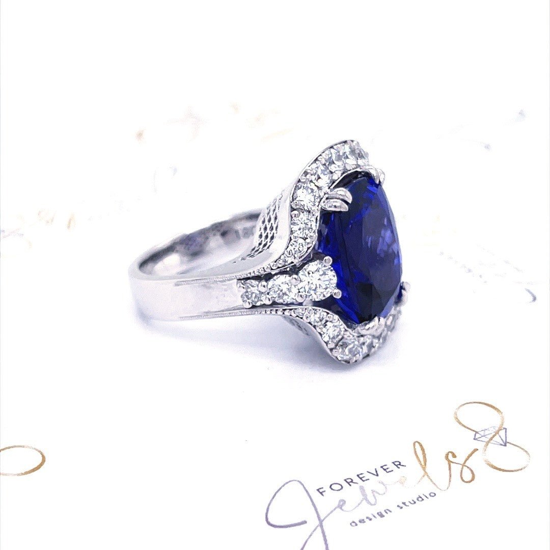 Royale Tanzanite and Diamond Ring - ForeverJewels Design Studio 8